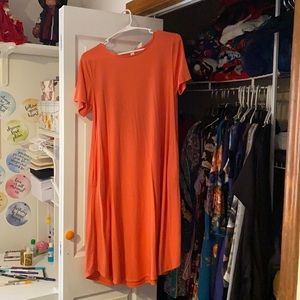 Coral Cotton Dress